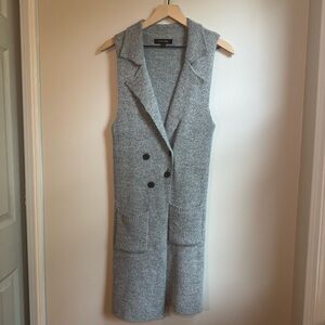 Love Tree‎ Long Sweater Vest Gray Women's Medium (X128)
